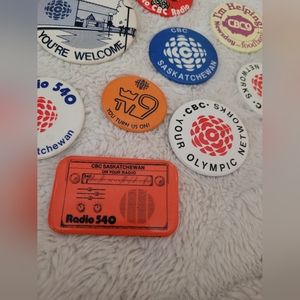 Vintage Pins: Bundle of CBC Radio Buttons from Regina, Saskatchewan
